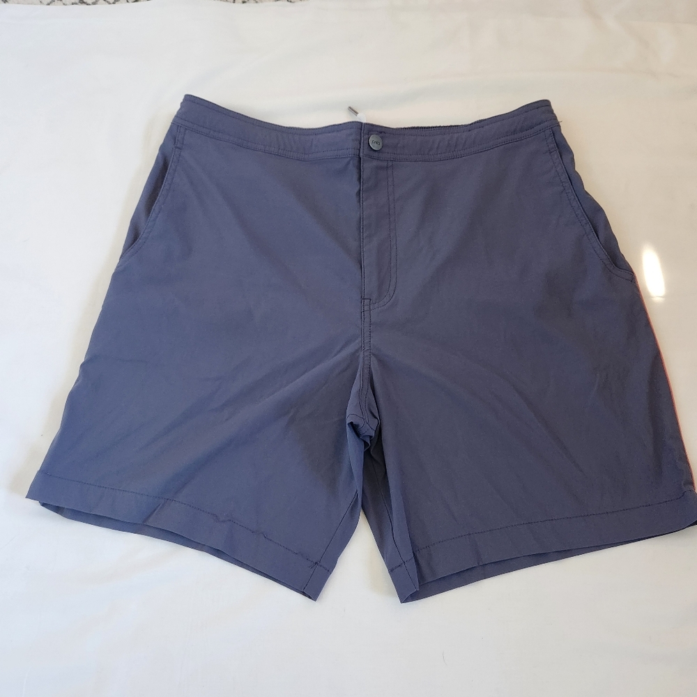 ONIA Lightweight Athletic Shorts Navy With Pink Trim Drawstring Large